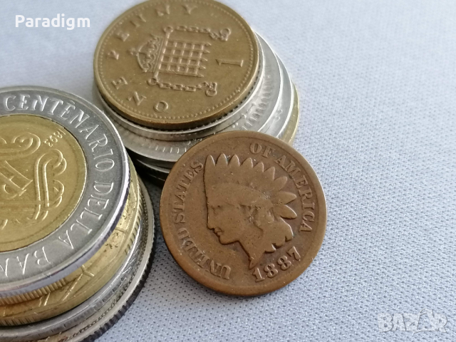 Монета - САЩ - 1 цент | 1887г., снимка 2 - Нумизматика и бонистика - 36398515