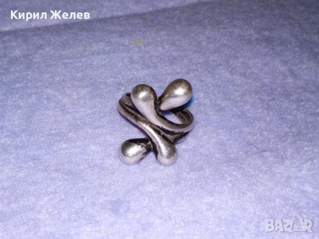 СТАР СРЕБЪРЕН ГОТИК АРТ ПРЪСТЕН - ПАНДЕЛКА ВИСОКА ПРОБА ЛАКИРАНО СРЕБРО 36143, снимка 4 - Антикварни и старинни предмети - 39460978