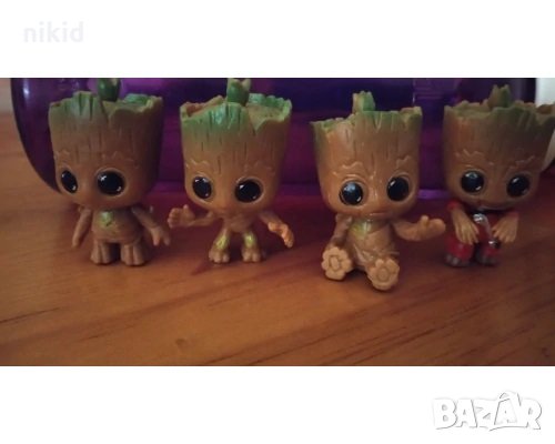 4 бр Пазители на Галактиката Marvel Guardians of the Galaxy Groot Груут пластмасова фигурка играчка , снимка 3 - Фигурки - 32203462