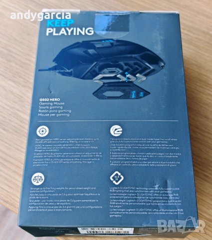 Gaming mouse Logitech G502 Hero геймърска мишка 25600 DPI с кабел , Black чисто нова в кутия, снимка 5 - Клавиатури и мишки - 54079931