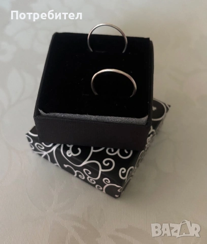 Сребърни обички халкички, снимка 3 - Обеци - 53142420