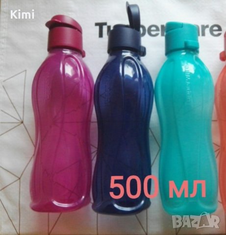 6 цвята ново еко Tupperware шише 500 мл