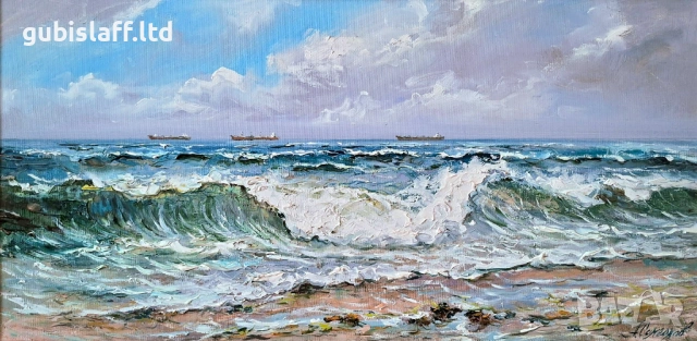 Картина, море, худ. А. Симеонов, снимка 2 - Картини - 54046454