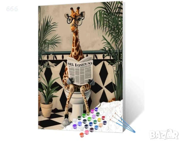 Комплект рисуване по номера Художник, 40 x 30 cm + рамка, снимка 8 - Други стоки за дома - 54192103