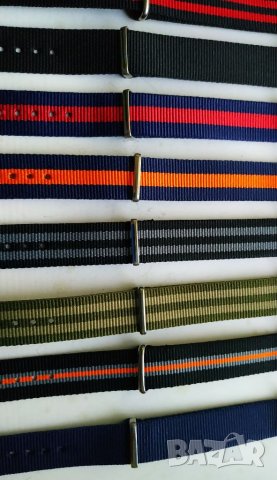 Текстилни каишки 18мм NATO, снимка 5 - Каишки за часовници - 34965493