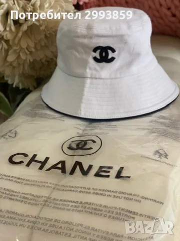 шапка ШАНЕЛ*Chanel bucket hat cotton, снимка 10 - Шапки - 55740531