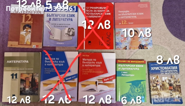 Учебници и помагала по български и литература за матура за 11 и 12 кл
