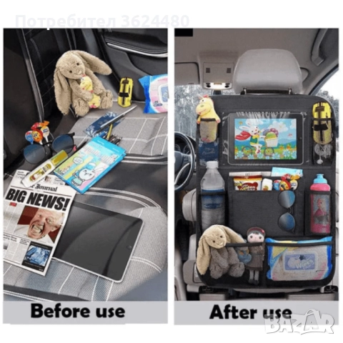 ОРГАНАЙЗЕР ЗА КОЛА ЗА ЗАДНА СЕДАЛКА 4320, снимка 3 - Органайзери - 52686449