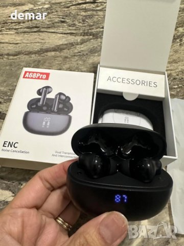 Aoslen Безжични слушалки, Bluetooth 5.3 IPX7 водоустойчиви черни, снимка 9 - Bluetooth слушалки - 44168599