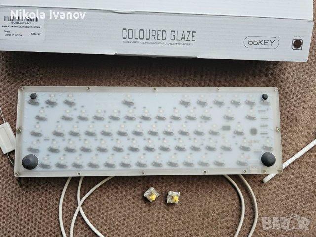 Механична RGB клавиатура за компютър 65% Womier Gateron Brown gaming keyboard геймърска светеща, снимка 8 - Клавиатури и мишки - 44354633