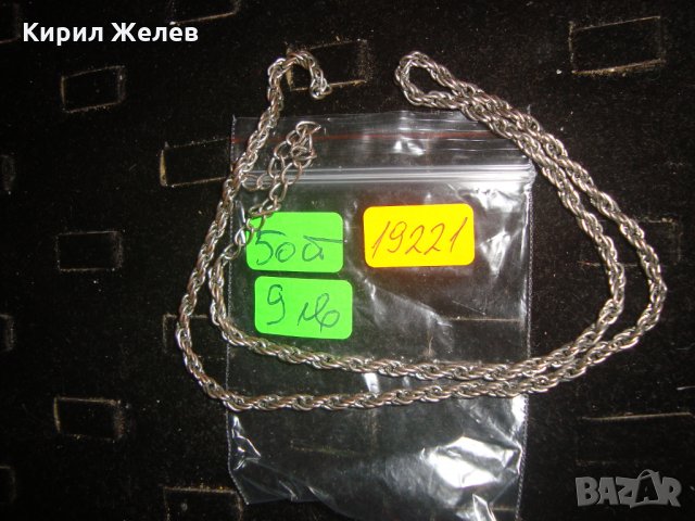 МЕДНО ПОСРЕБРЕНО СИНДЖИРЧЕ КРАСИВА РЕТРО ПЛЕТКА за КЮСТЕК за ДЖОБЕН ЧАСОВНИК или КОЛИЕ 19221, снимка 2 - Колиета, медальони, синджири - 31450548