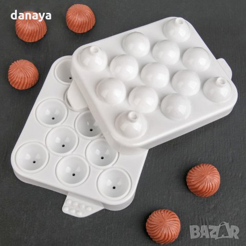 2673 Пластмасова форма за лед и ледени близалки, 13 гнезда, снимка 2 - Форми - 35484327