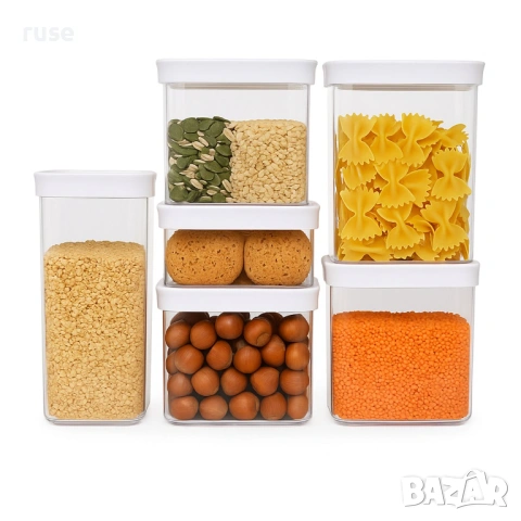 НОВИ! Kутии за съхранение 5 броя Tefal Optima контейнери за съхранение на храна