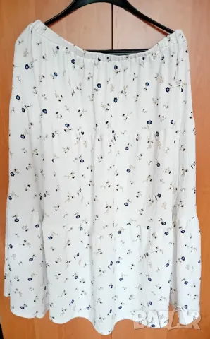 Дълга бяла пола на цветя, снимка 2 - Поли - 50427482