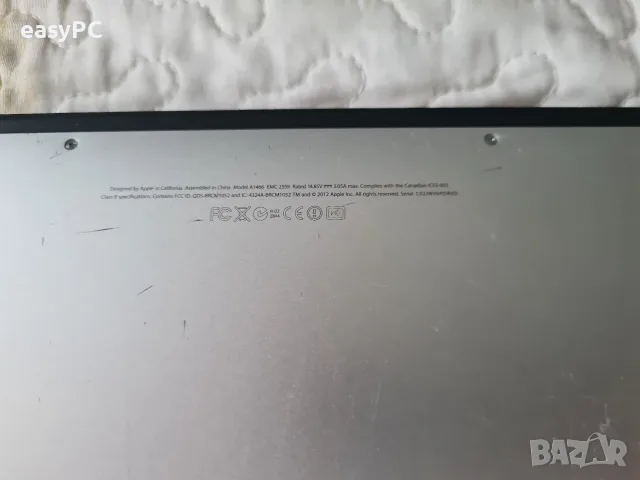 Apple Macbook Air A1466 Mid 2012 Intel Core i5-3427U, 4GB LPDDR3, SSD 256GB нова батерия, снимка 17 - Лаптопи за дома - 55786825