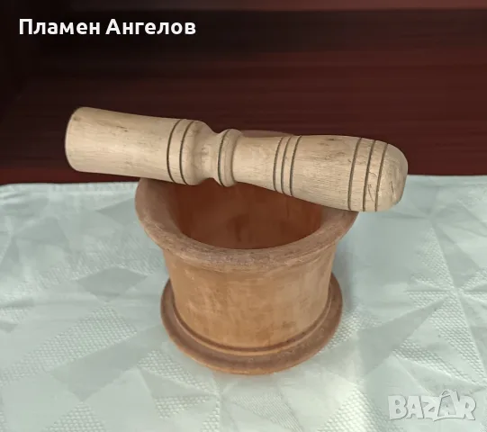 Старо дървено хаванче и кълцалник, снимка 4 - Прибори за хранене, готвене и сервиране - 51981865