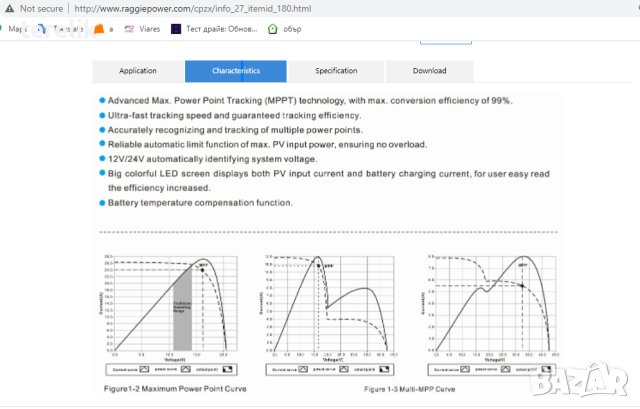 -100лв Raggie НОВИ Контролер Automat, MPPT, 12V, 24V, 60A, Kонтролер за соларни панели, снимка 6 - Друга електроника - 42607532