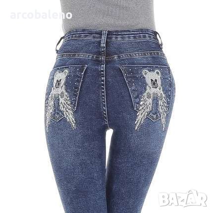 Дамски дънки с висока талия , снимка 4 - Дънки - 38695458