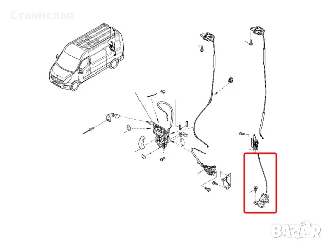  Nissan NV400 Брава за багажник , снимка 5 - Части - 50308917