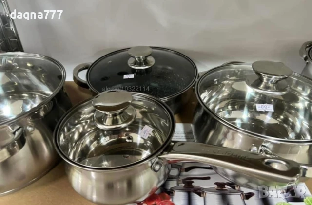 Швейцарски тенджери и тигани най-висок клас неръждаема стомана 🇧🇪 Идея за подарък, снимка 2 - Прибори за хранене, готвене и сервиране - 50444948