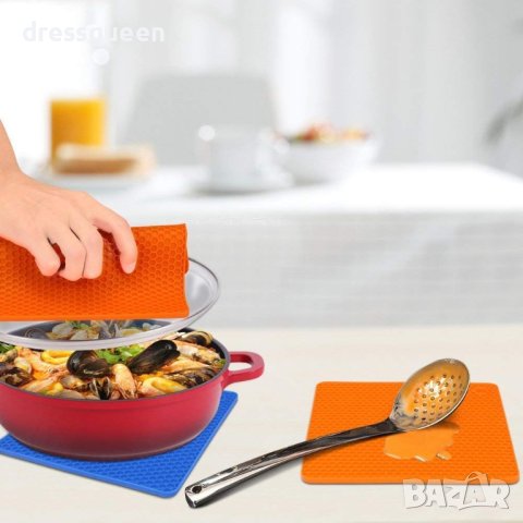 (квадратна) ПОДЛОЖКА ЗА ТОПЛО СИЛИКОНОВА, снимка 6 - Други стоки за дома - 44238073