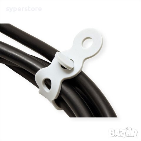 Държачи за кабели 4бр бели SS300919