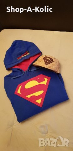 Original Vintage SUPERMAN DC COMICS Hoodie & SUPERMAN DC COMICS Cork Effect Snapback Cap 
