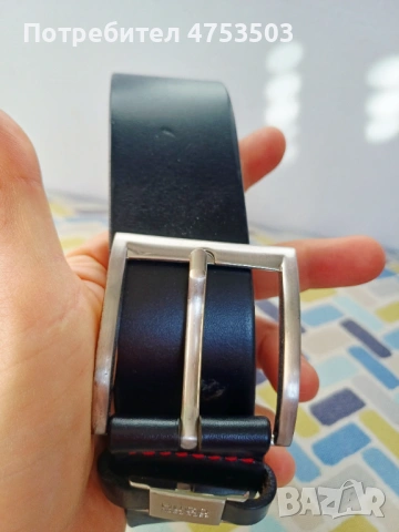 Мъжки колан Hugo Boss естествена кожа , снимка 2 - Колани - 54325295