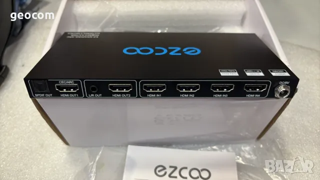 EZCOO EZ-MX42HAS-ARC Switch with SPDIF L R Audio Extractor, снимка 3 - Кабели и адаптери - 49431941