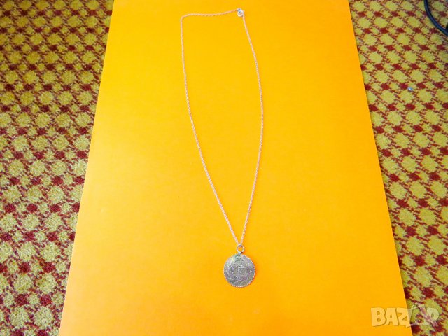 Старинна османска муска , турски амулет с Тугра, тура 2 см -  накит, амулет  със сребър, снимка 3 - Антикварни и старинни предмети - 37691813