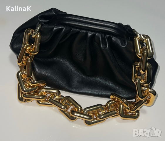 Мини луксозна черна чанта, снимка 3 - Чанти - 44914870