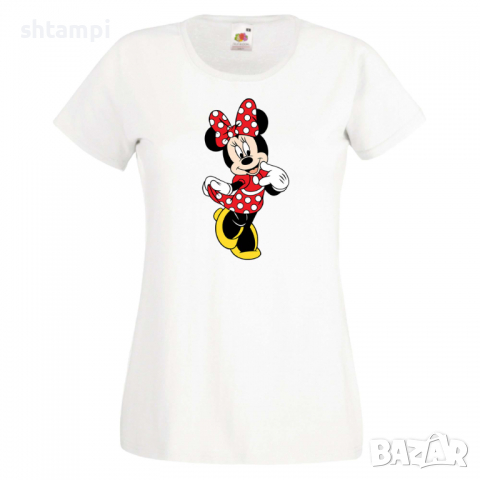 Дамска тениска Minnie Mouse 8 Подарък,Изненада,Рожден ден,, снимка 9 - Тениски - 36530828