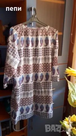 Уникална дамска туника-XL-памук, снимка 4 - Туники - 48796236