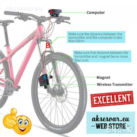 Водоустойчив километраж велосипеден скоростомер кабелен компютър пътен велосипед Колоездене Одометър, снимка 8 - Аксесоари за велосипеди - 37106064