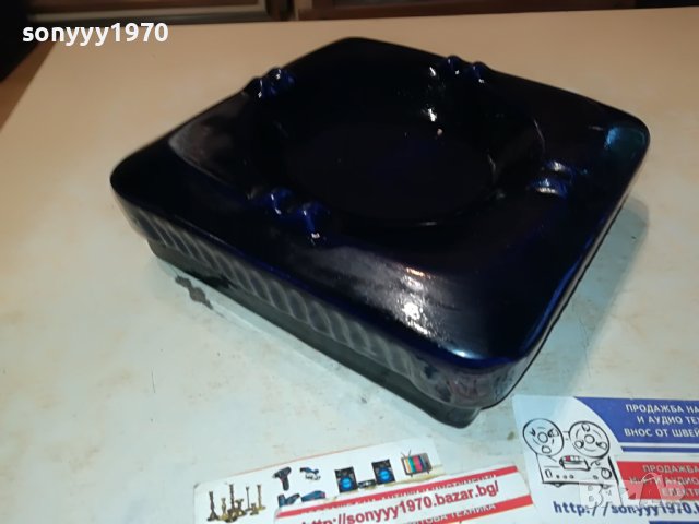 голям керамичен пепелник 20х20х6см 2305232108M, снимка 11 - Антикварни и старинни предмети - 40803504