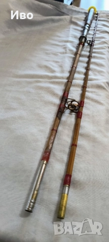 Колекционерска японска ръчно изработена стара бамбукова пръчка, снимка 6 - Колекции - 51446016