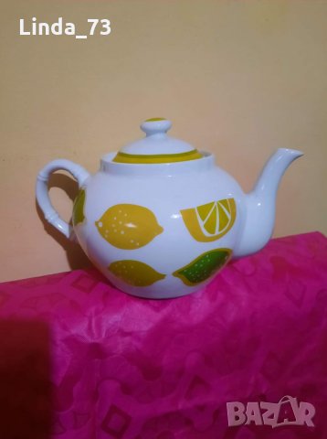 Голям чайник,с лимони-"Robin Zingone"-design. Закупен от Америка, снимка 2 - Аксесоари за кухня - 34959447