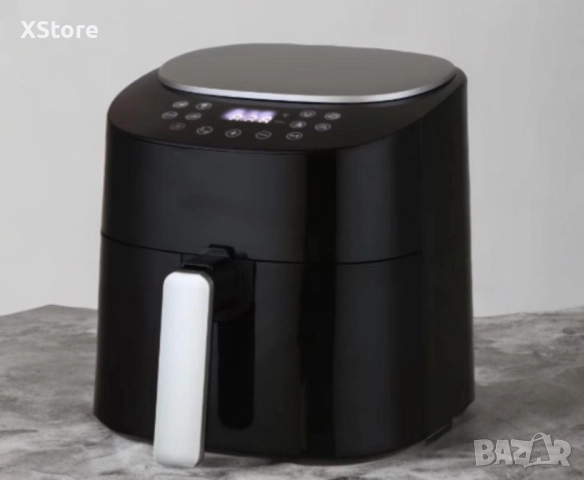 Фритюрник, 1300W, 4.2л., горещ въздух, таймер, до 200°C, Черен/Бял, снимка 3 - Фритюрници - 52436728