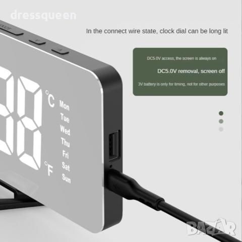 3969 Часовник със светещи цифри, снимка 2 - Други стоки за дома - 44572258