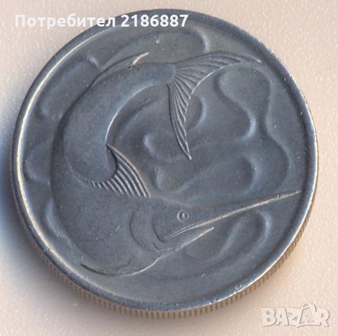 Сингапур 20 цента 1970 година, риба меч