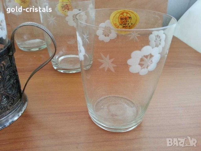 Стъклени чаши за стакани подстакани, снимка 6 - Антикварни и старинни предмети - 30140107