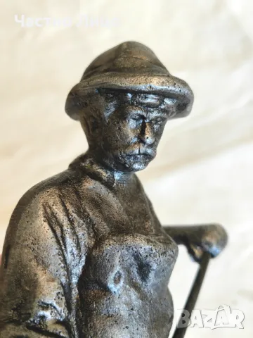 Голяма Масивна Метална Руска Соц СССР Скулптура Статуетка Фигура от 1960те г., снимка 5 - Антикварни и старинни предмети - 47577713