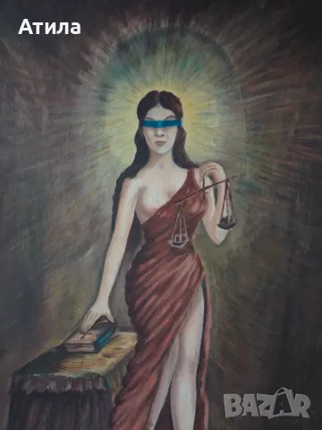 картина Темида 92/52 см, снимка 3 - Картини - 49283950
