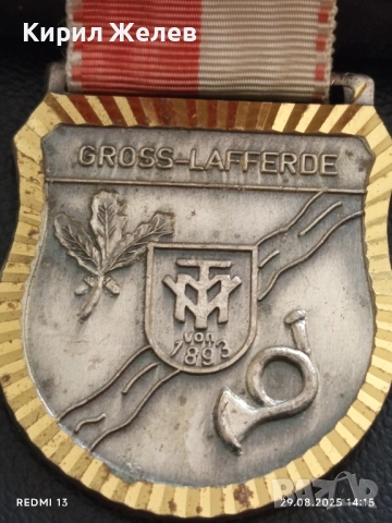 Медал Германия GROSS - LAFFERDE рядък за КОЛЕКЦИЯ ДЕКОРАЦИЯ 19054, снимка 4 - Антикварни и старинни предмети - 51533927