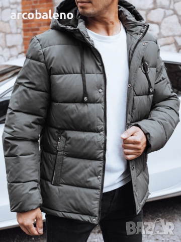 Мъжко зимно ватирано яке с качулка, 4цвята , снимка 14 - Якета - 52305551