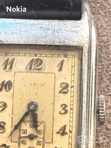 Работещ редки ретро часовник Cyma Ref. 335 (Танк) – Швейцарски, ~1935 г., снимка 4 - Мъжки - 55947844