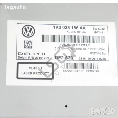 CD плеър Volkswagen Golf VI 2008-2016 ID: 150775, снимка 2 - Части - 51847018