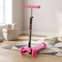 Детска сгъваема тротинетка 21st Scooter със светещи силиконови колела, розова, снимка 6