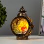 4209 Кръгъл коледен фенер светеща коледна украса, 13 см, снимка 4