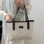 Дамска голяма чанта, налична в бяло, черно и кафяво, снимка 5